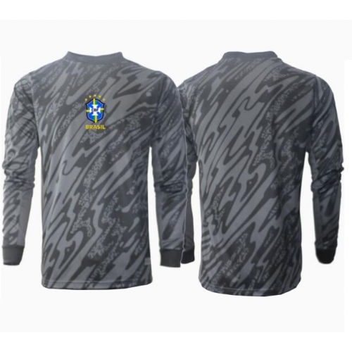 Brasile Portiere Maglia Gara Trasferta Repliche Copa America 2024 Maniche Lunghe Brasile Portiere Maglia Gara Trasferta Repliche Copa America 2024 Maniche Lunghe